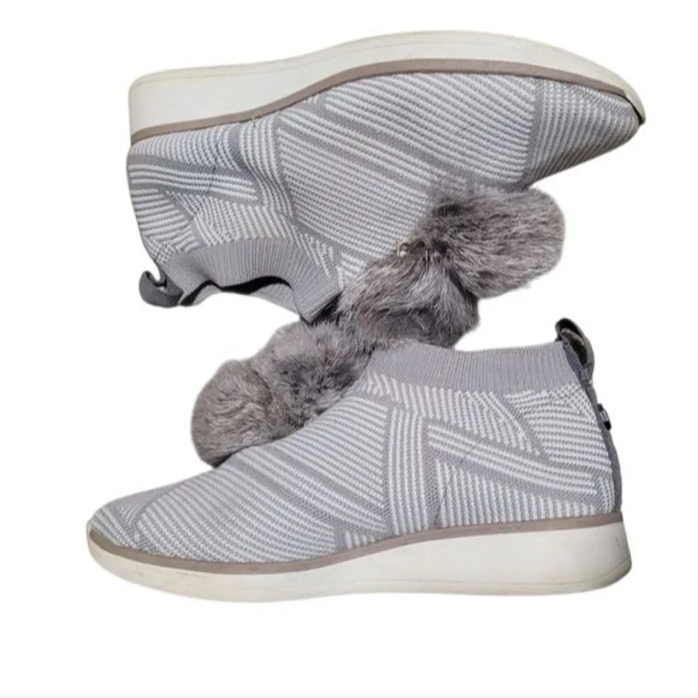 Louise Et Cie Buffie Fur Pom Pom Slip Ons